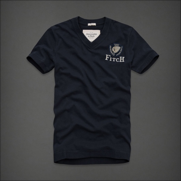 Abercrombie Fitch Hombres cuello en V Corto Remera AF5590